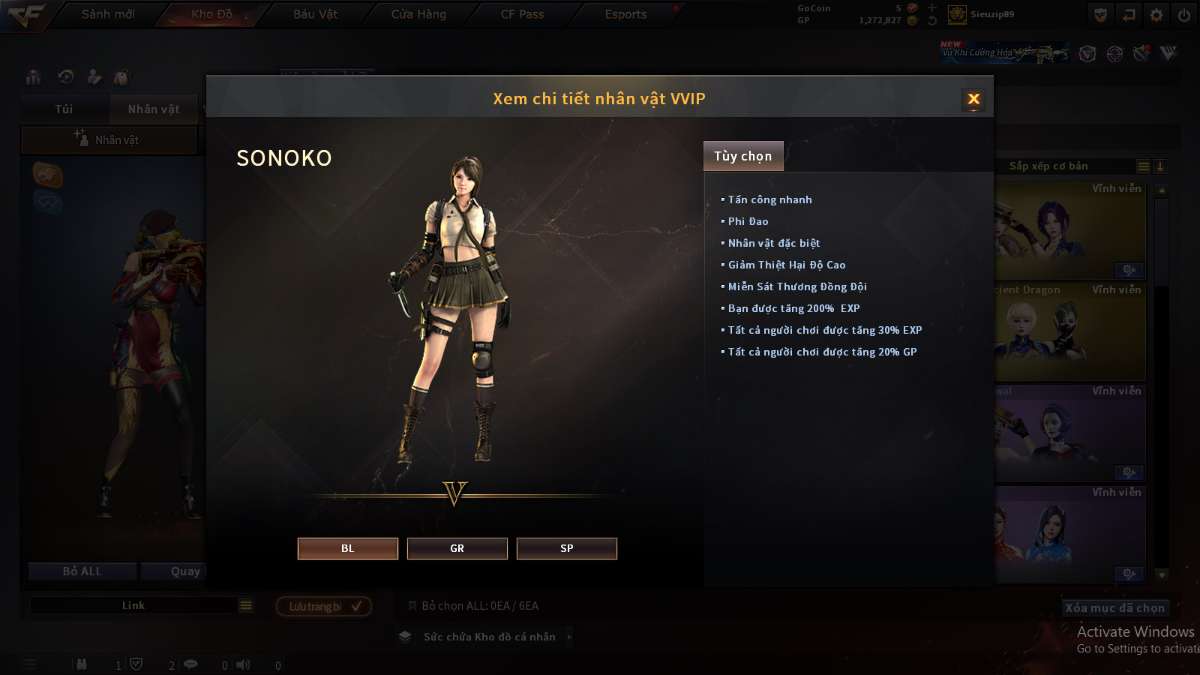 shop acc cf uy tin gia re